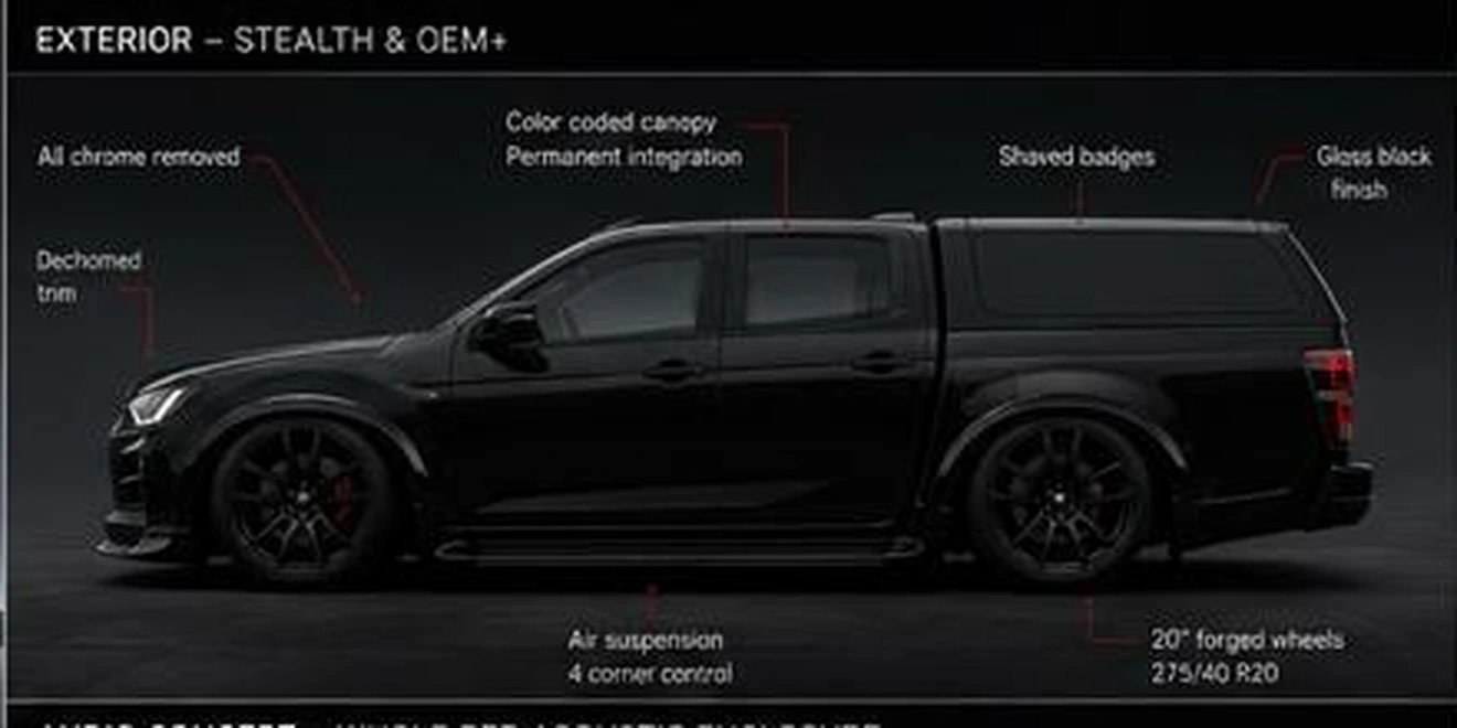 Side profile of the BLACKOUT D-Max concept